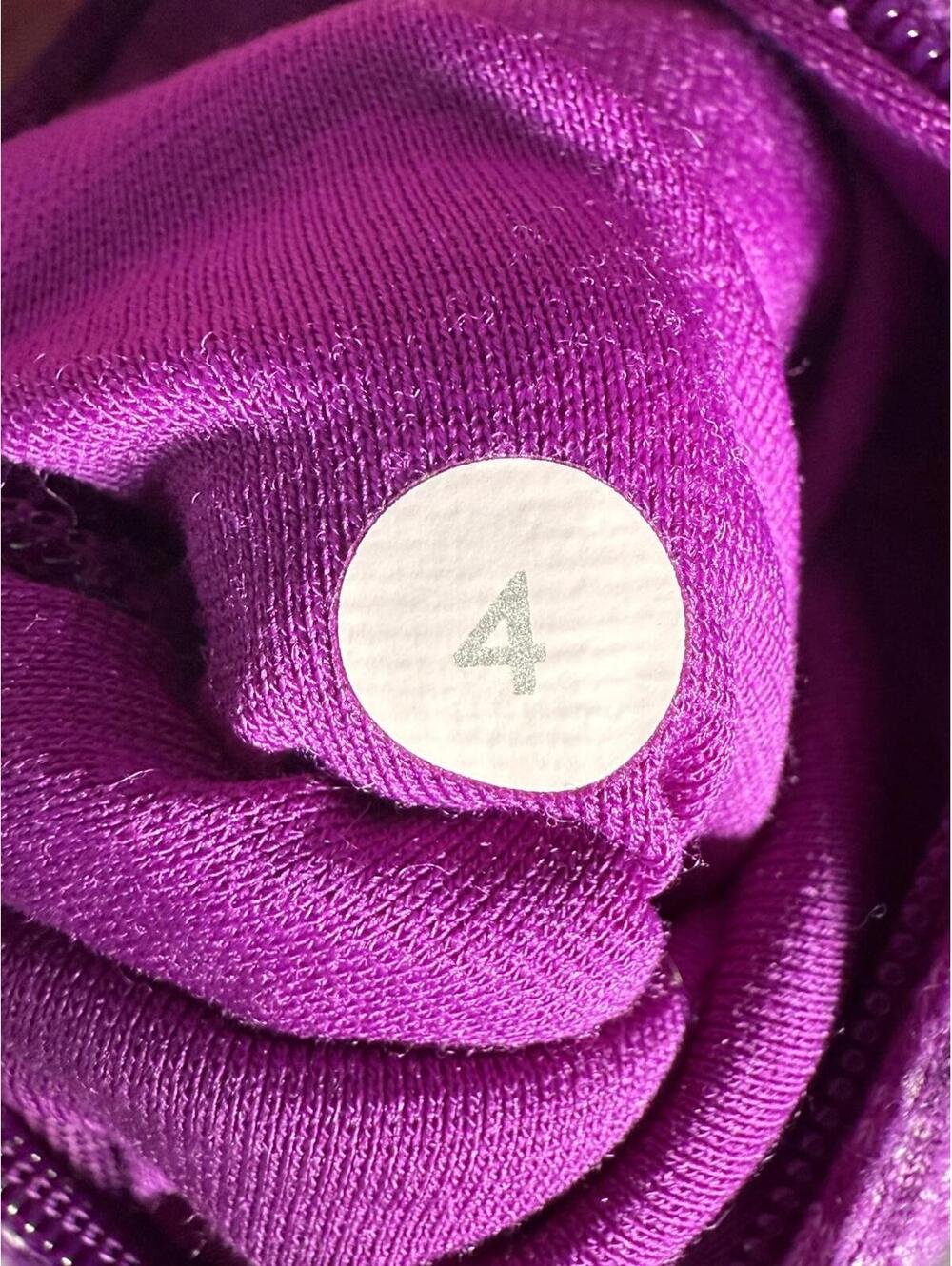 Lululemon Runderful 1/2 Zip Mini Check Pique Tender Violet Heathered Size 4 - Picture 6 of 8